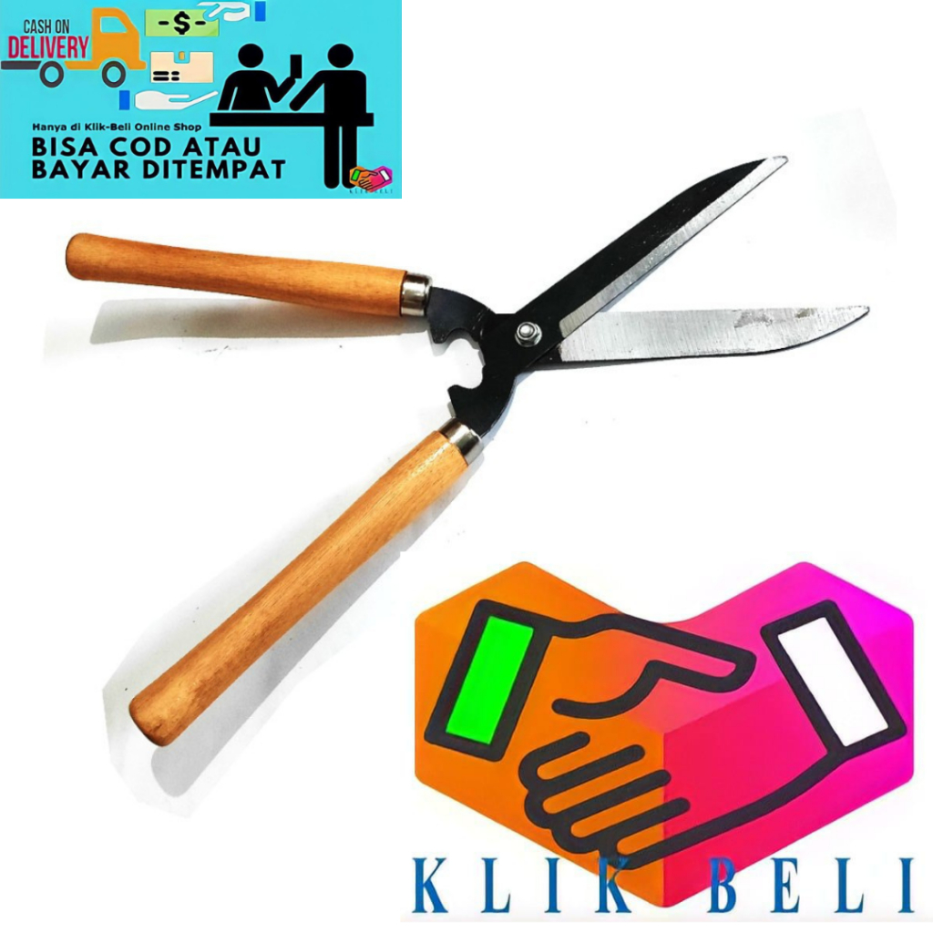 Jual Gunting Rumput Gagang Kayu / Gunting Pemotong Rumput Taman Kebun ...
