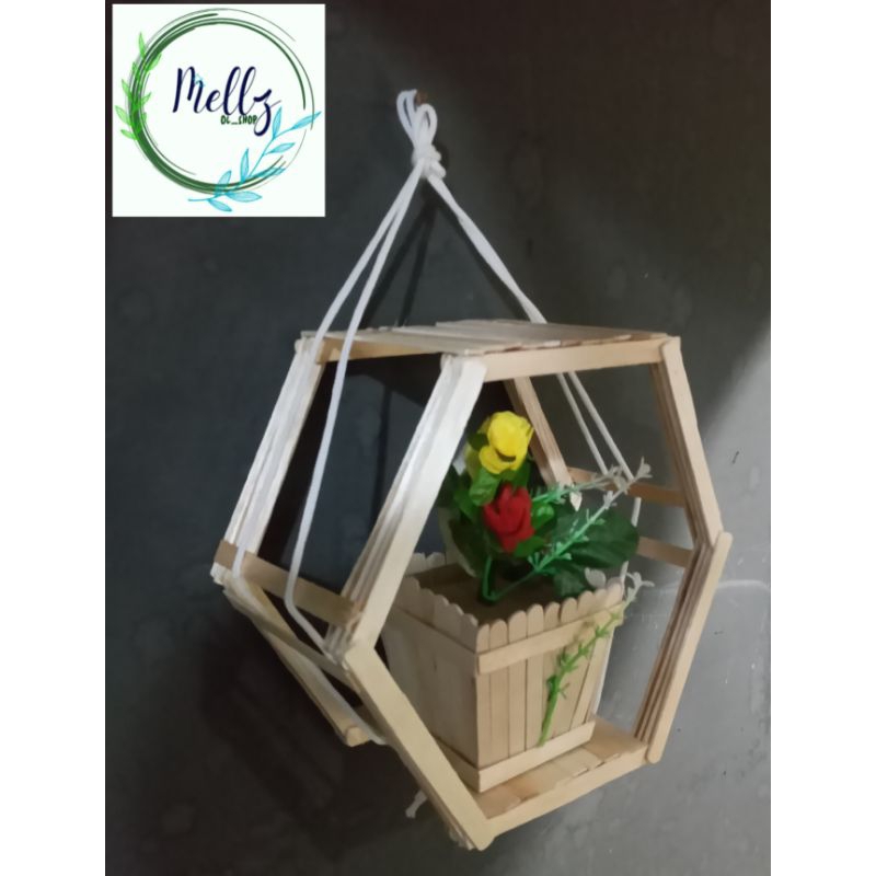 Jual rak dinding gantung/rak dinding stik es krim/prakarya stik es krim