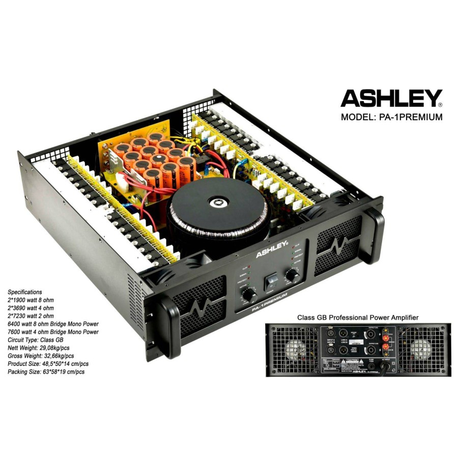 Jual POWER AMPLIFIER ASHLEY PA1 PREMIUM PA1 PREMIUM CLASS GB Shopee