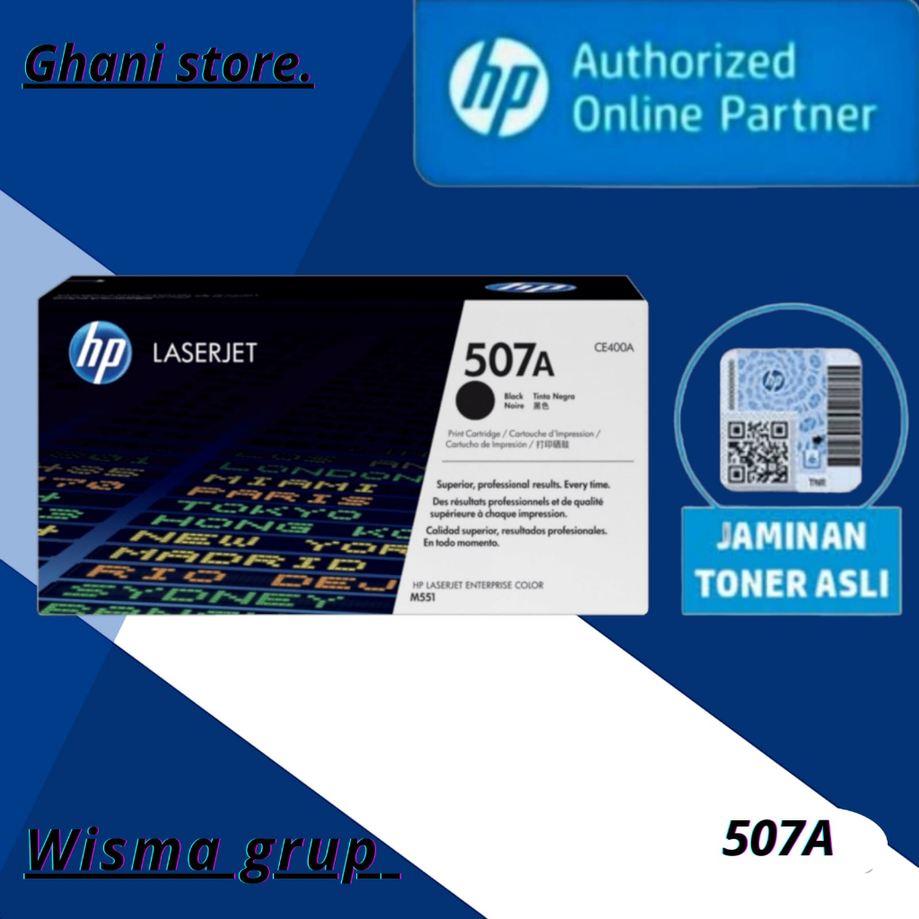 Jual Toner hp laserjet 507A black ( CE400A ) | Shopee Indonesia