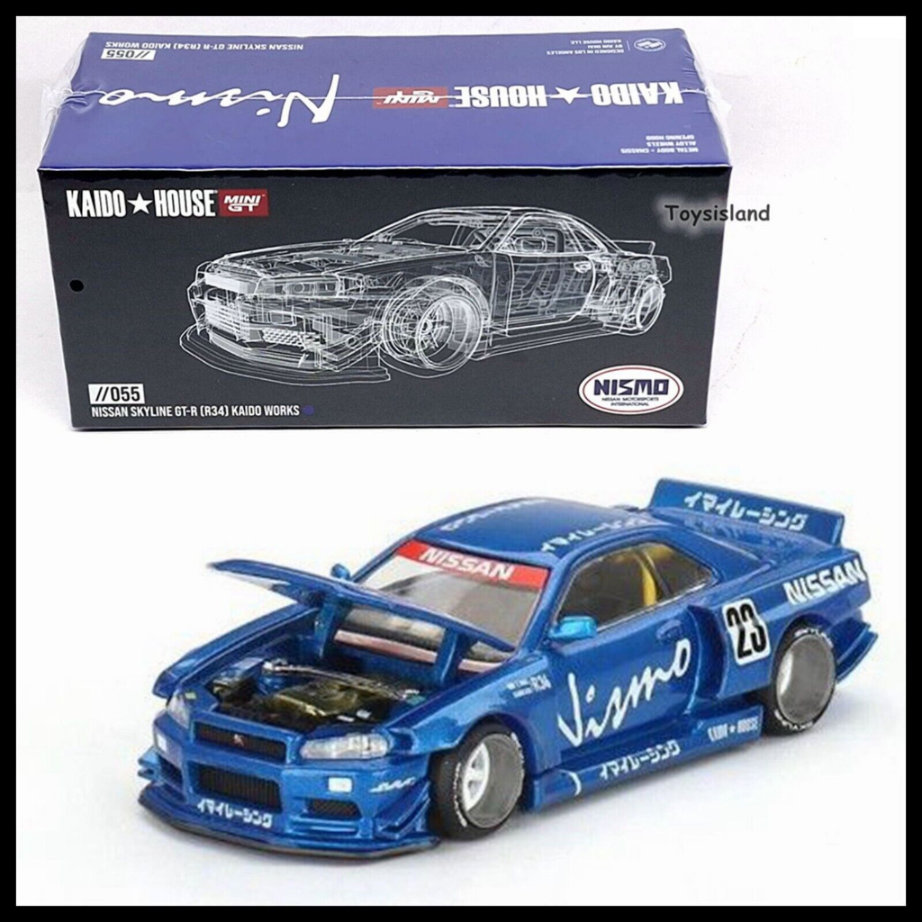 Mini GT Kaido House 055 Nissan Skyline GT-R (R34) Kaido Works