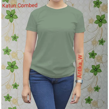 Kaos Polos Wanita Katun Combed Asli 100