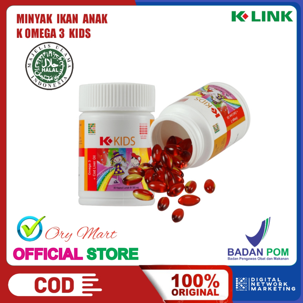 Jual Minyak Ikan Untuk Anak Omega 3 Kids Cod Liver Oil Original