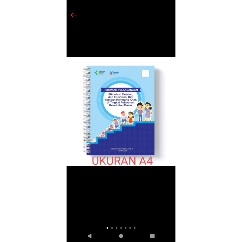 Jual UKURAN A4 Pedoman Pelaksanaan SDIDTK | Shopee Indonesia