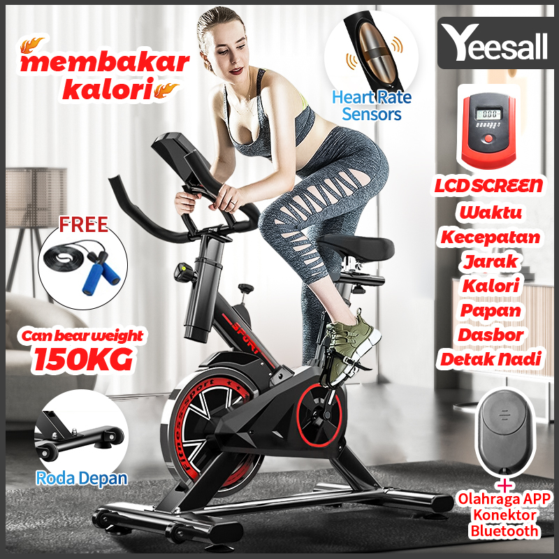 Jual Spin Sepeda Statis Rumah Indoor Fitness Gym Spinning Bike Sepeda ...