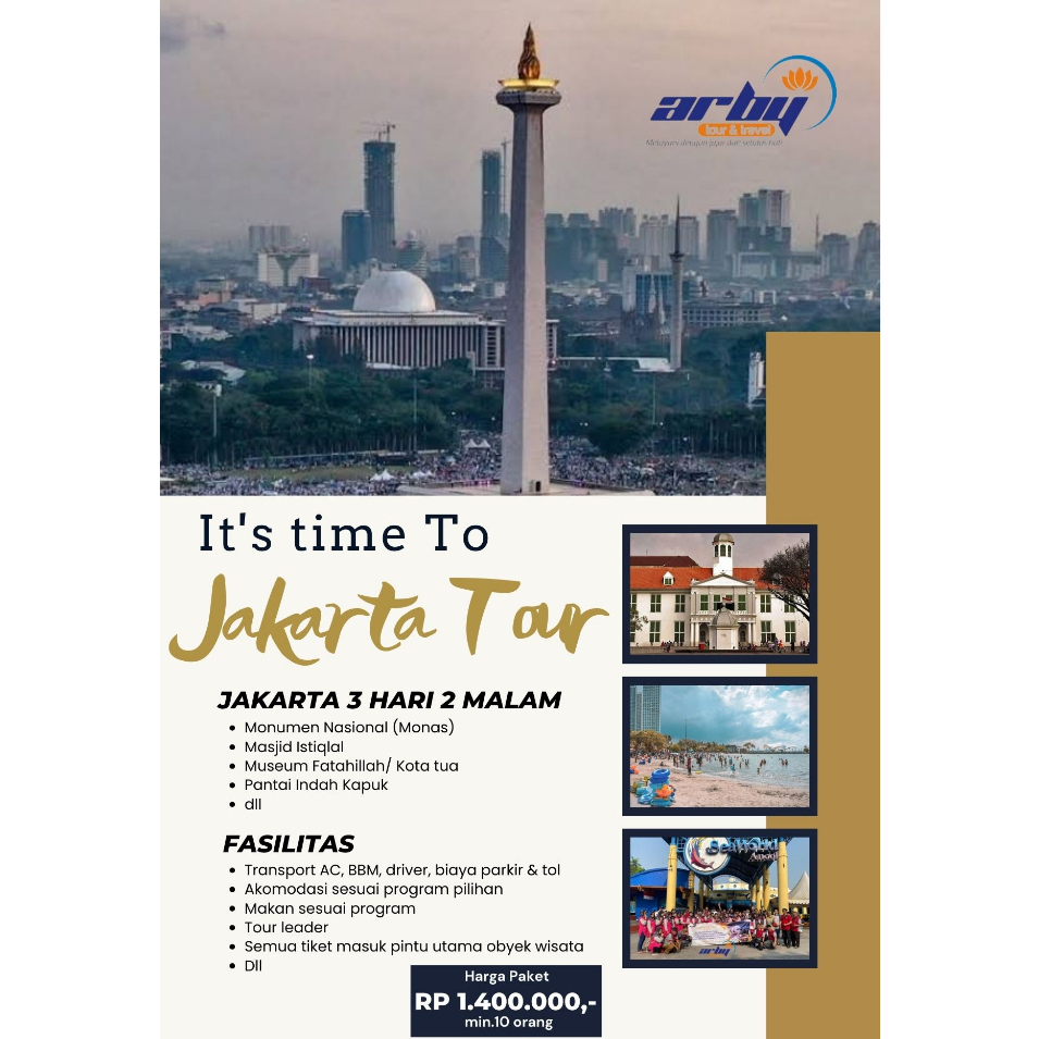 Jual Paket Tour Jakarta 3 Hari 2 Malam | Shopee Indonesia