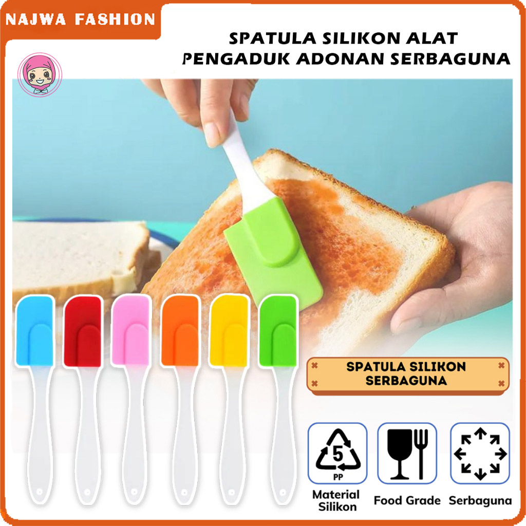 Jual NAJWA SPATULA MASAK SILIKON TAHAN PANAS FOOD GRADE / SPATULA