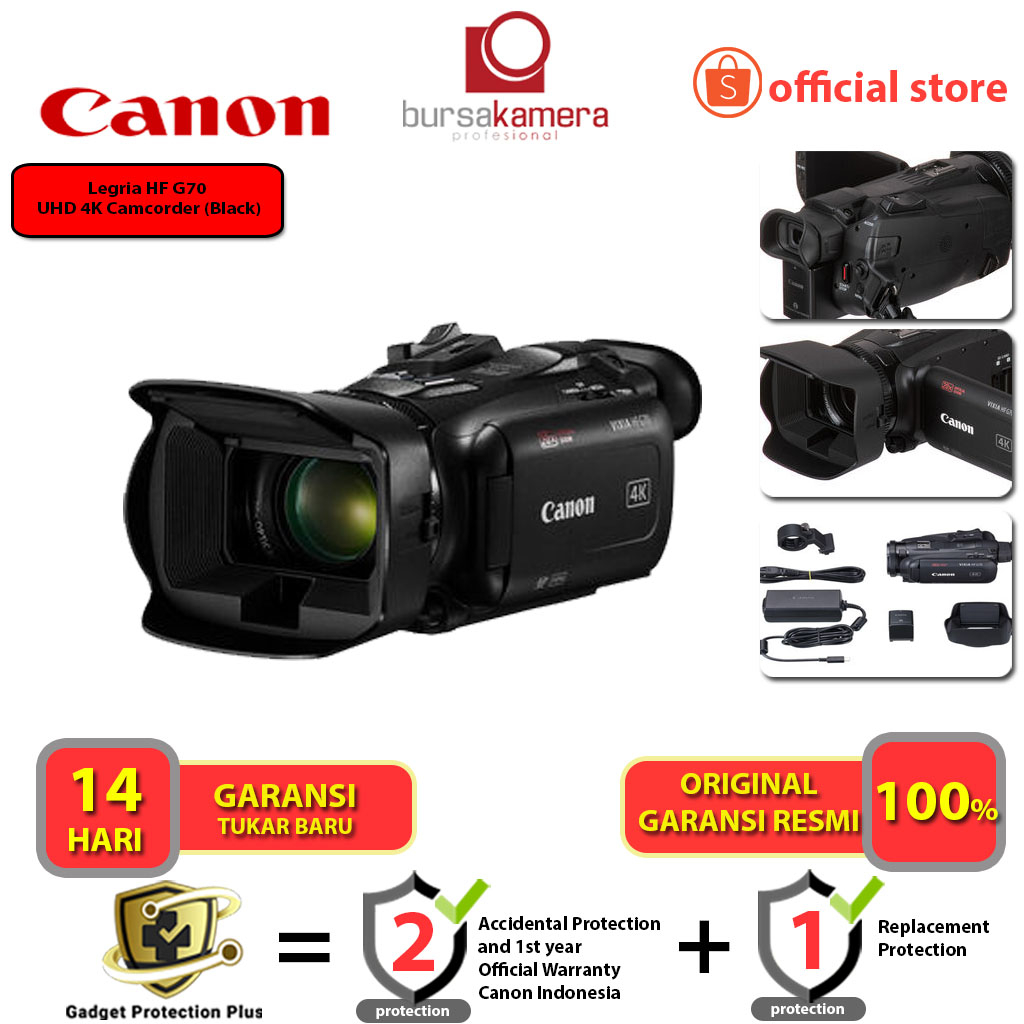 Canon Legria HF G70: Videocamera 4K UHD Con Zoom 20x E Doppio Slot SD - Per Video Professionali E Creativi - Foto 3