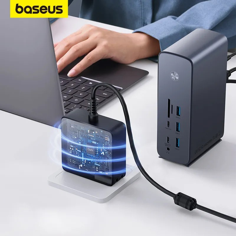 Jual BASEUS 17 IN 1 DOCKING STATION 8K DP ULTRA 4 SCREEN FOR MACBOOK M1 ...