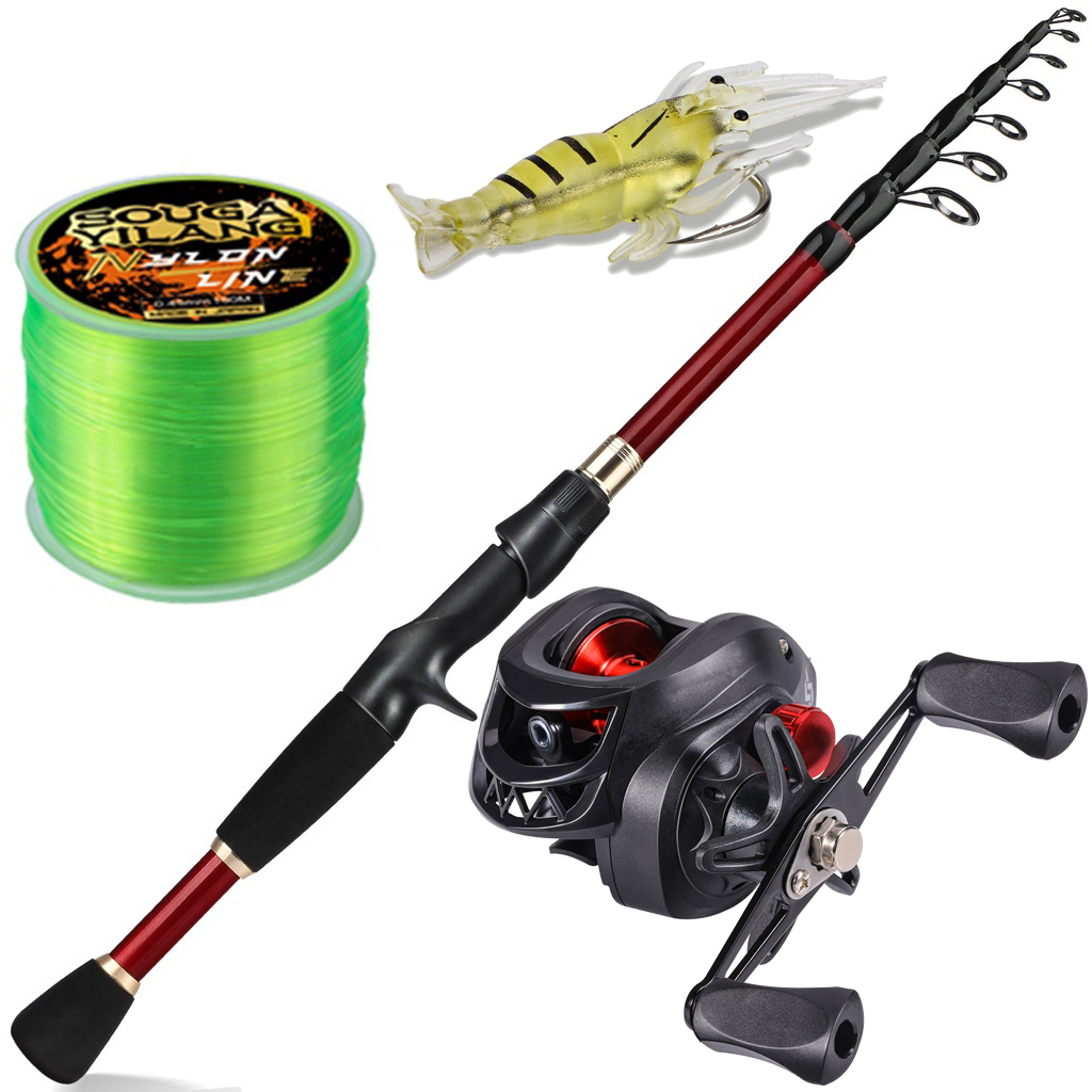 Jual Telescopic Joran Pancing Set Carbon Fiber Fishing Pole Reel ...