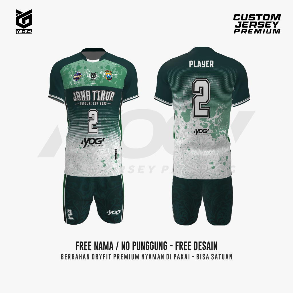 Jual Jersey Satuan Polda Jatim Hijau Premium Preorder Bisa Custom Nama Nomor Sponsor