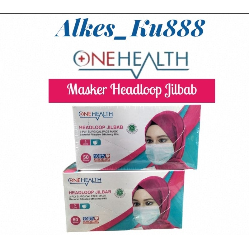 Jual MASKER JILBAB ONEHEALTH/MASKER HEADLOOP HIJAB ONEHEALTH | Shopee ...
