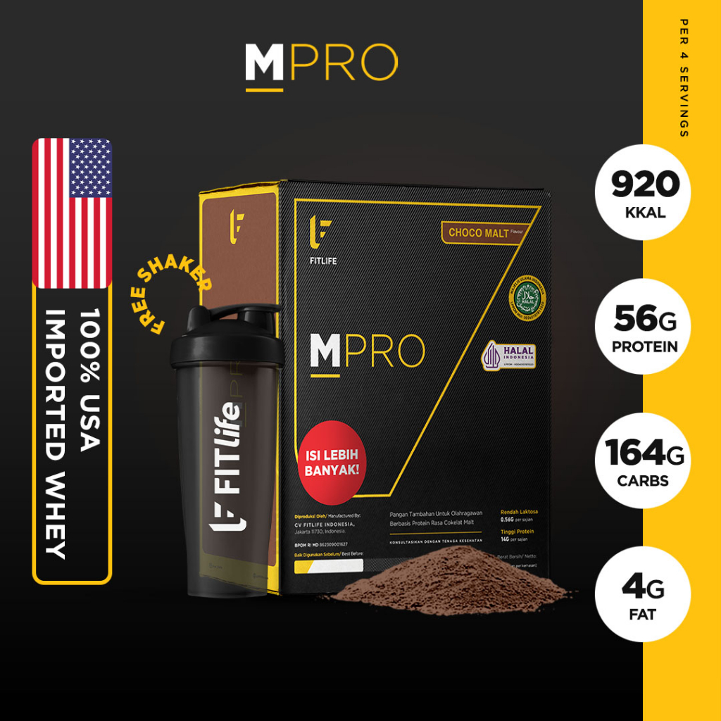 Jual FITlife MPRO Big Choco Malt Mass Pro Gainer 10.5 lbs 4800 gram