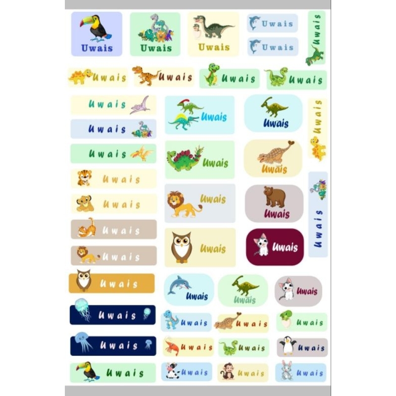 Jual PREMIUM School Label Sticker / School Label / Stiker glossy ...