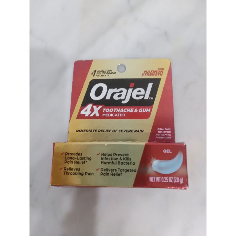Jual Orajel 4x Medicated Toothache and Gum Relief Gel 7 gram Shopee