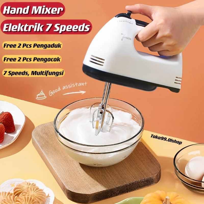 Jual Super Hand Mixer Pengaduk Dengan 7 Kecepatan Otomatis / Alat ...