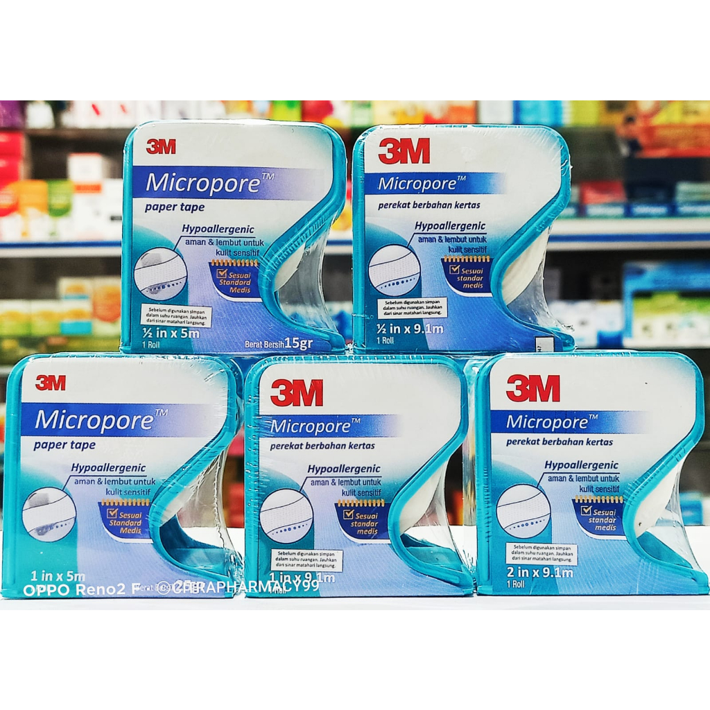 Jual Micropore 𝟏 𝐑𝐎𝐋𝐋 All Varian - Plester Perekat Berbahan Kertas ...