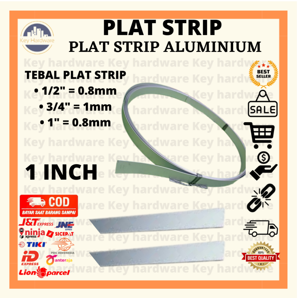Jual KEY - Plat Strip Aluminium Panjang 6m Silver | Shopee Indonesia