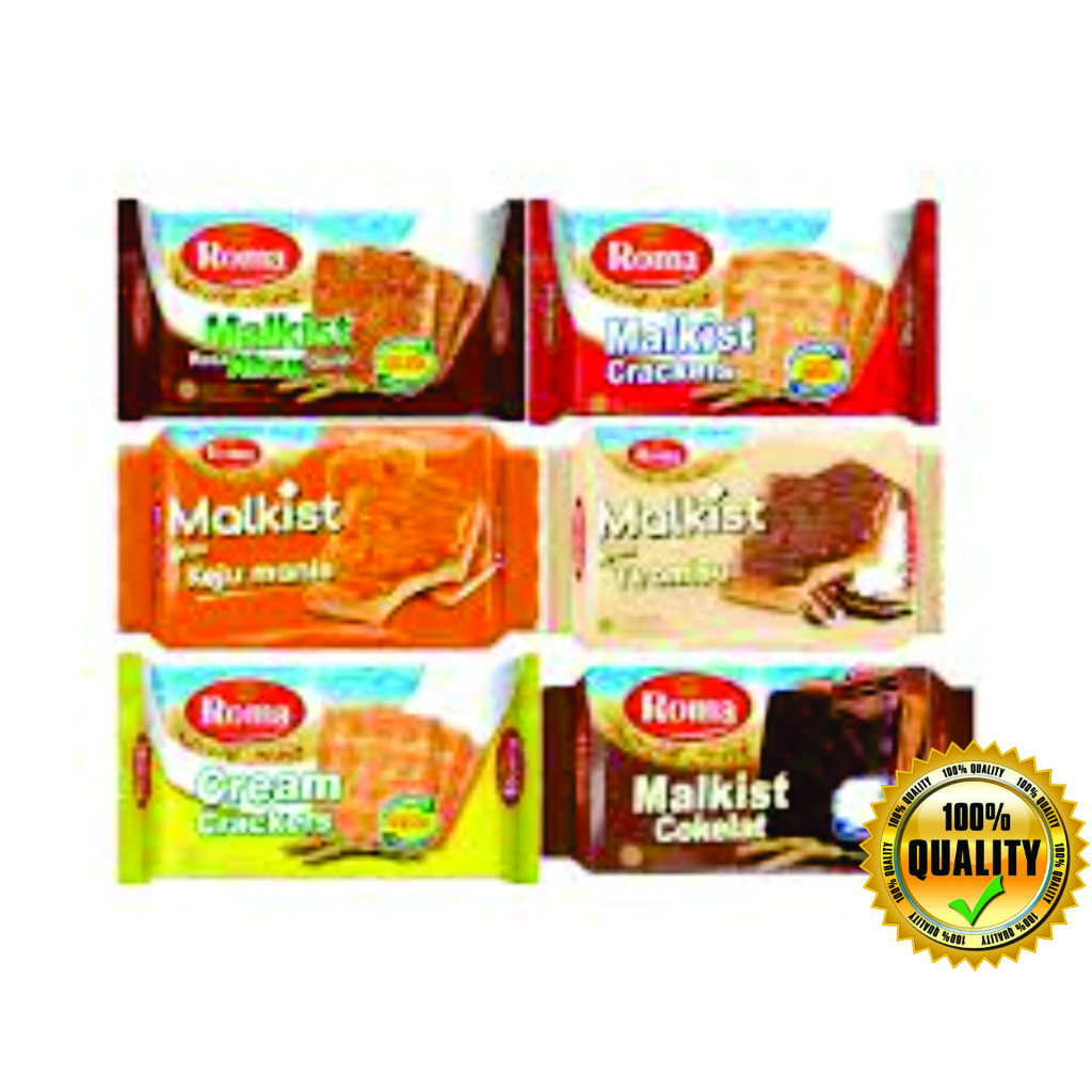 Jual ROMA MALKIST ALL VARIAN CRACKER KEJU MANIS COKLAT ABON | Shopee