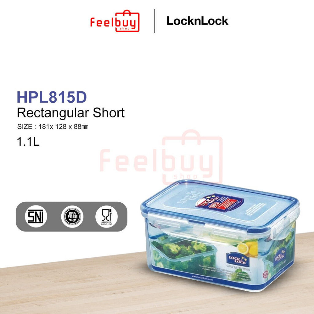 Jual LocknLock Food Container HPL815D - Rectangular Short 1.1L | Shopee ...