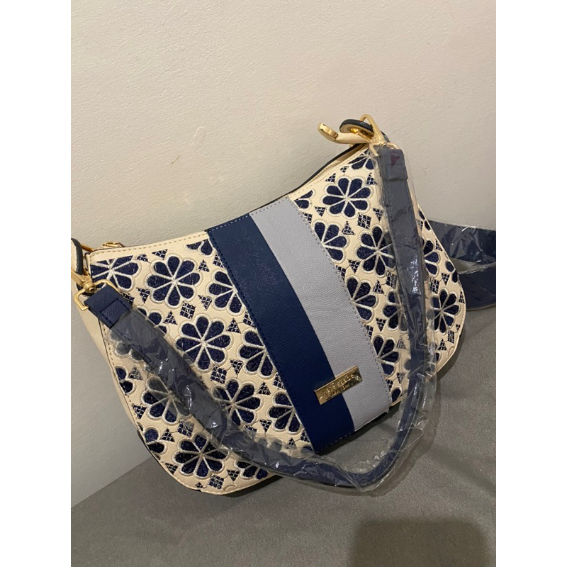 Jual KATE SPADE FLOWER JACQUARD SMALL CONVERTIBLE SHOULDER BAG Made In