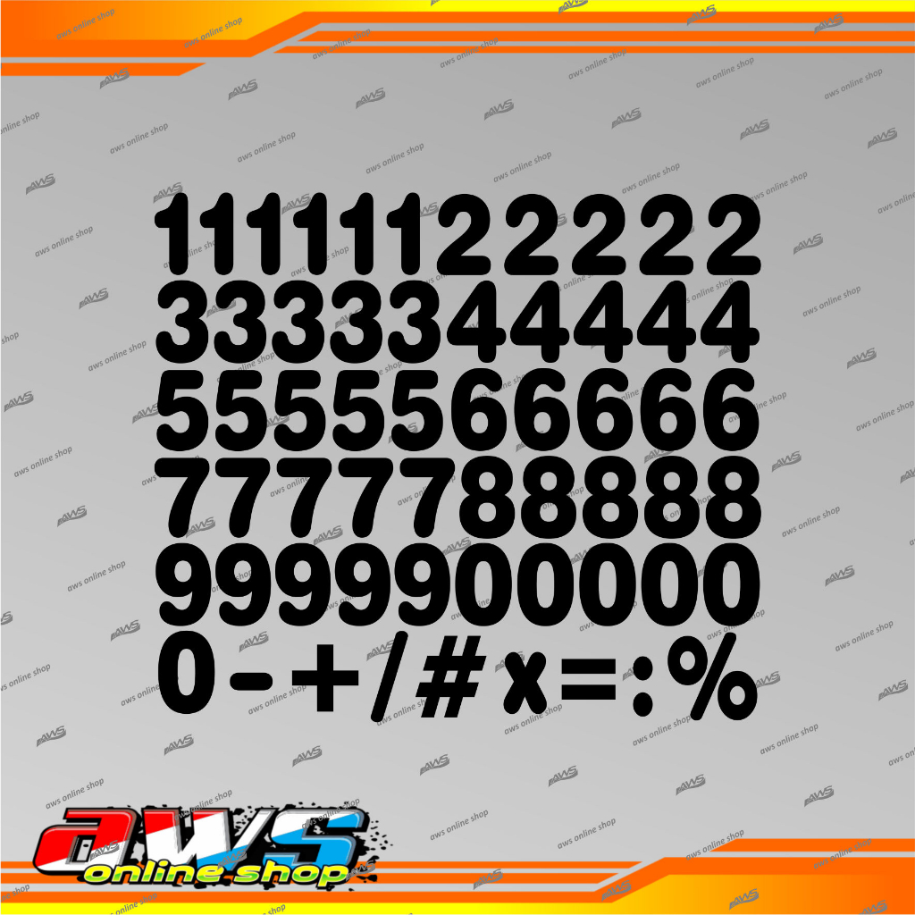 Jual Sticker Cutting Angka Big Size bisa Custom | Shopee Indonesia