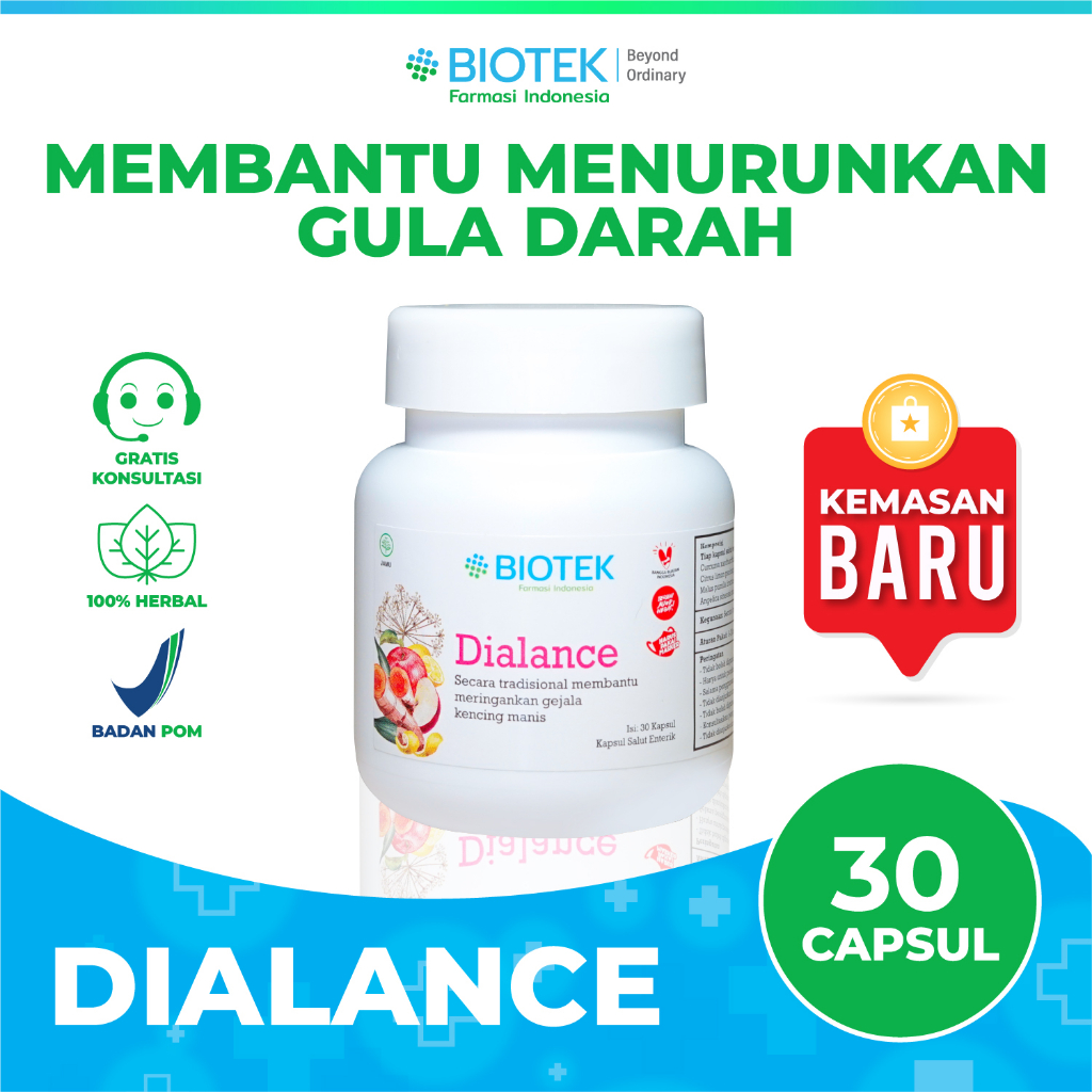 Jual Biotek Farmasi Dialance Kapsul Obat Herbal Kencing Manis