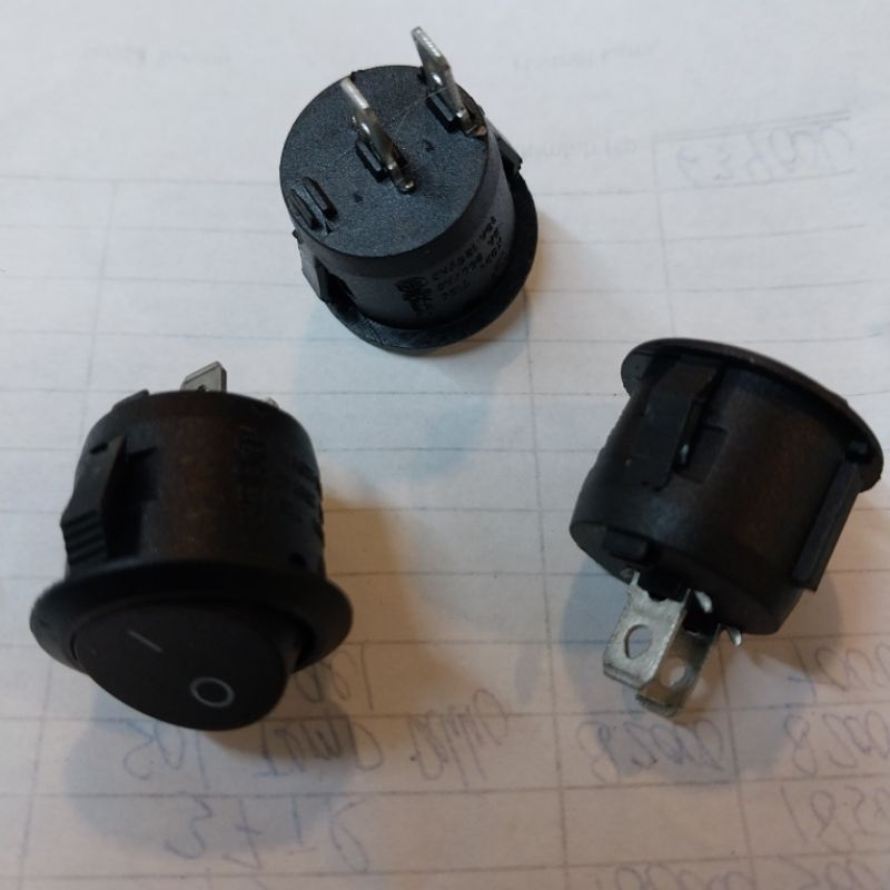 Jual Saklar On off 2 pin Bulat Hitam | Shopee Indonesia