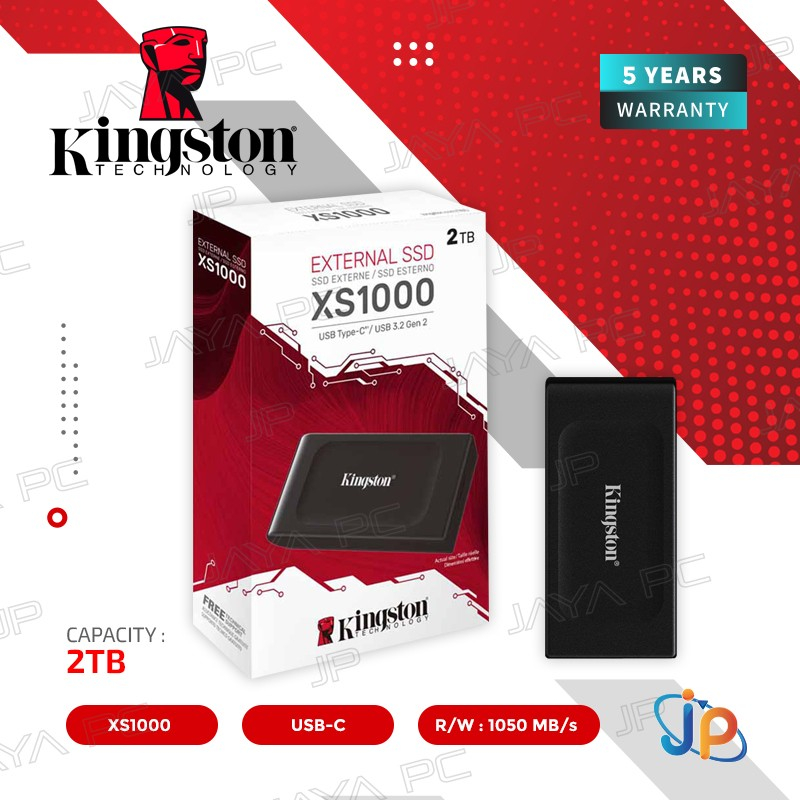 Jual Kingston XS1000 SSD External Portable 2TB - 2 TB USB-C 3.2 ...