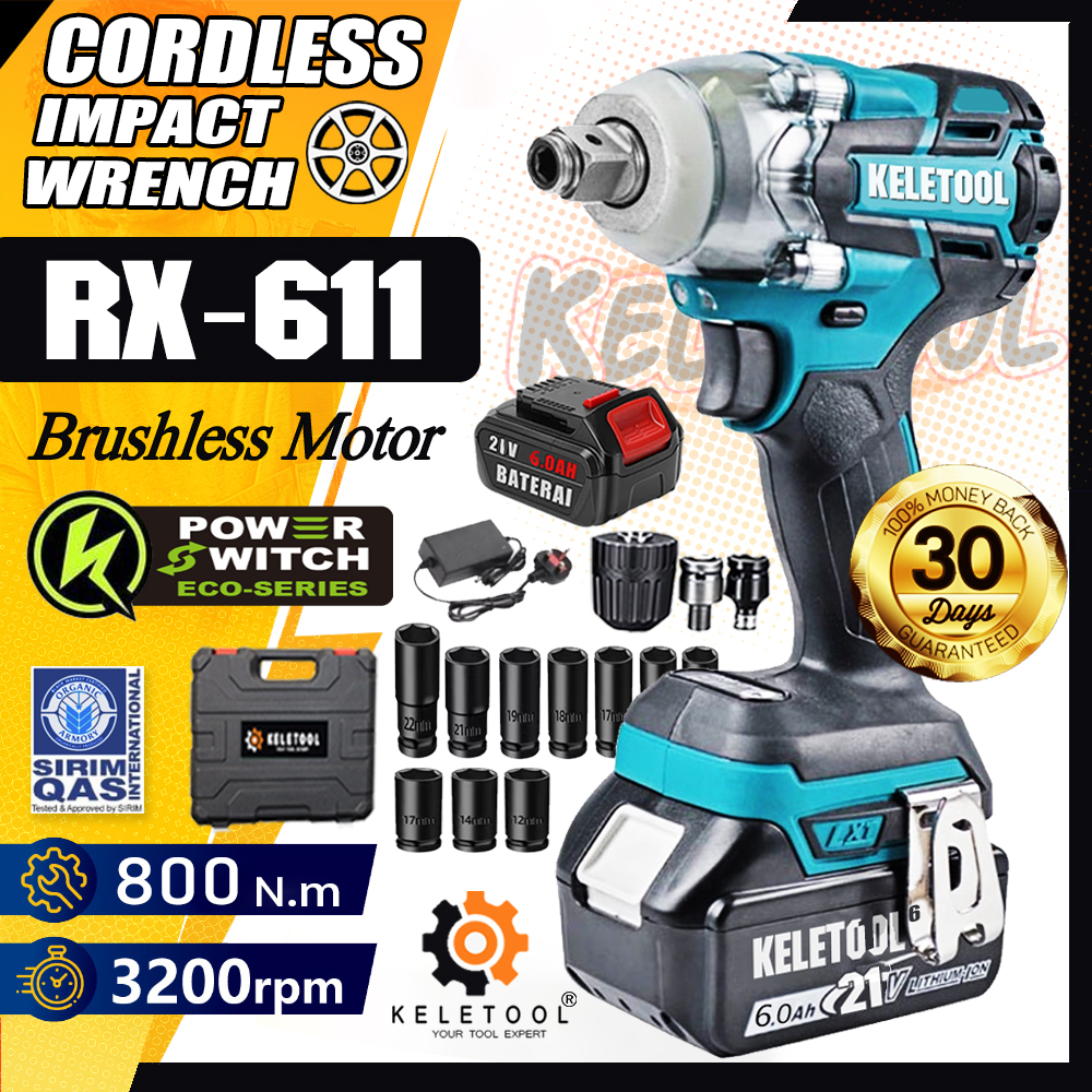 Jual Impact Wrench Brushless Motor Cordless Electric Wrench Power Tool