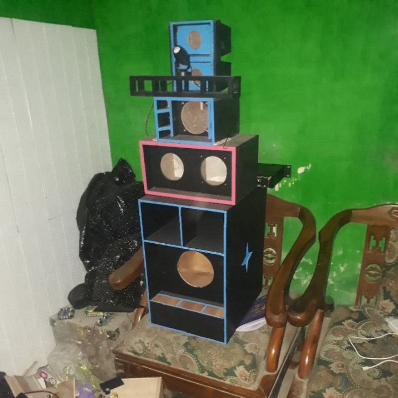 Jual miniatur sound system hanya box saja untuk 6 inch dan 4 inch ...