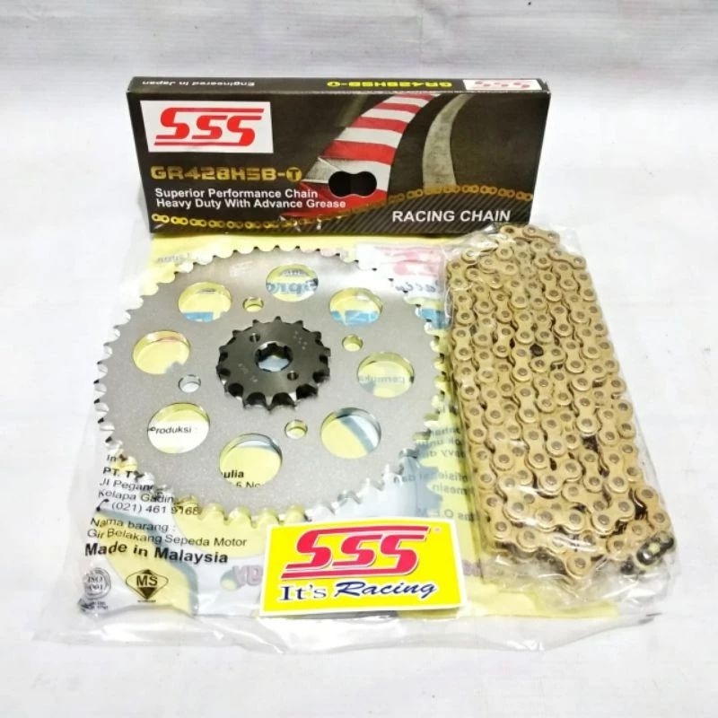Jual GEAR SET SSS RANTAI HSBT 428 MEGAPRO VERZA CB150 CBR 150 R SONIC