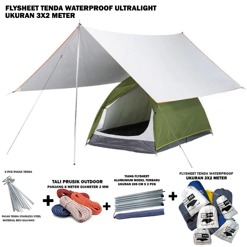AIMPRO Flysheet 3x2 2x3 Meter Ultralight Waterproof