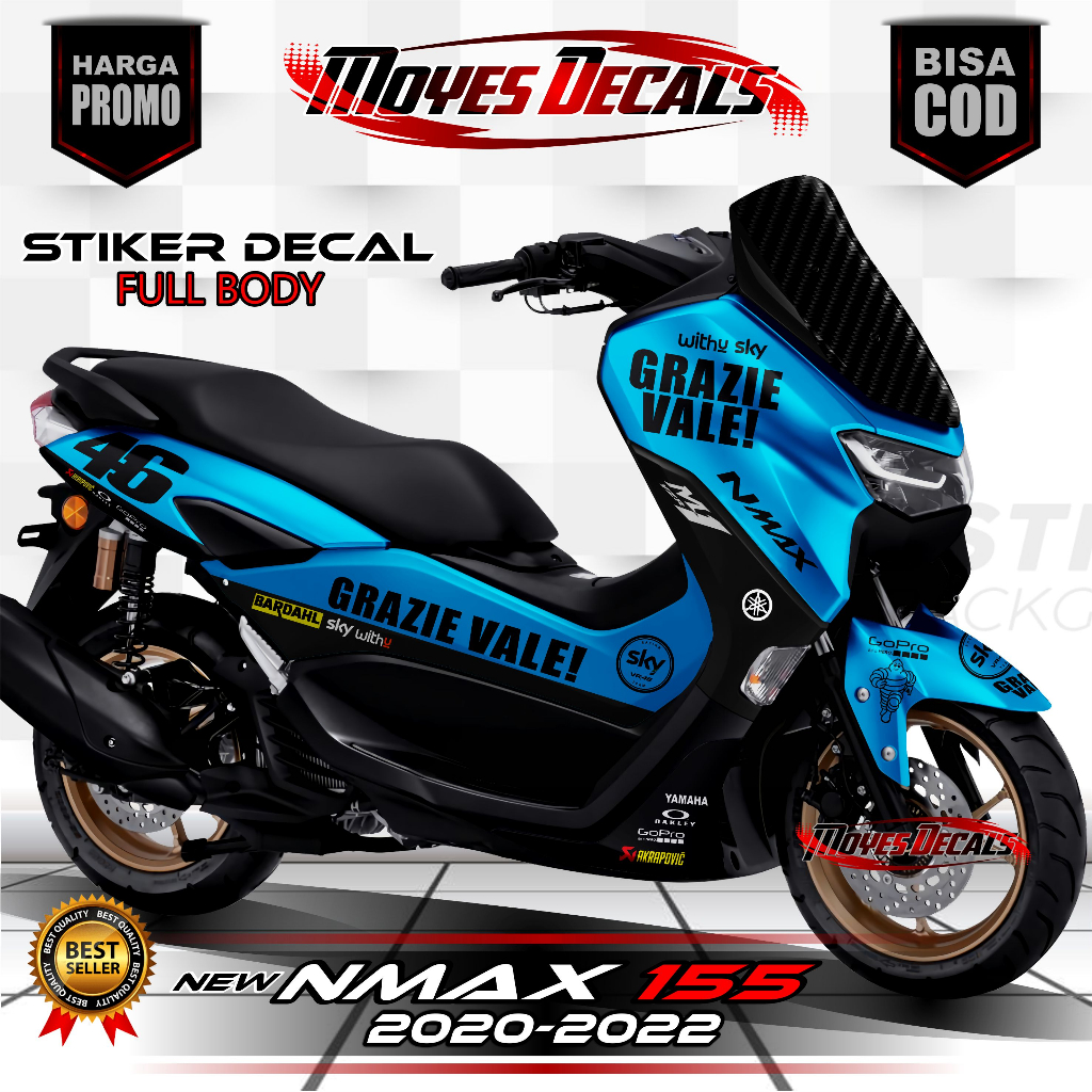 Jual Decal Sticker Yamaha Nmax 155 New Fullbody Racing Decal stiker ...
