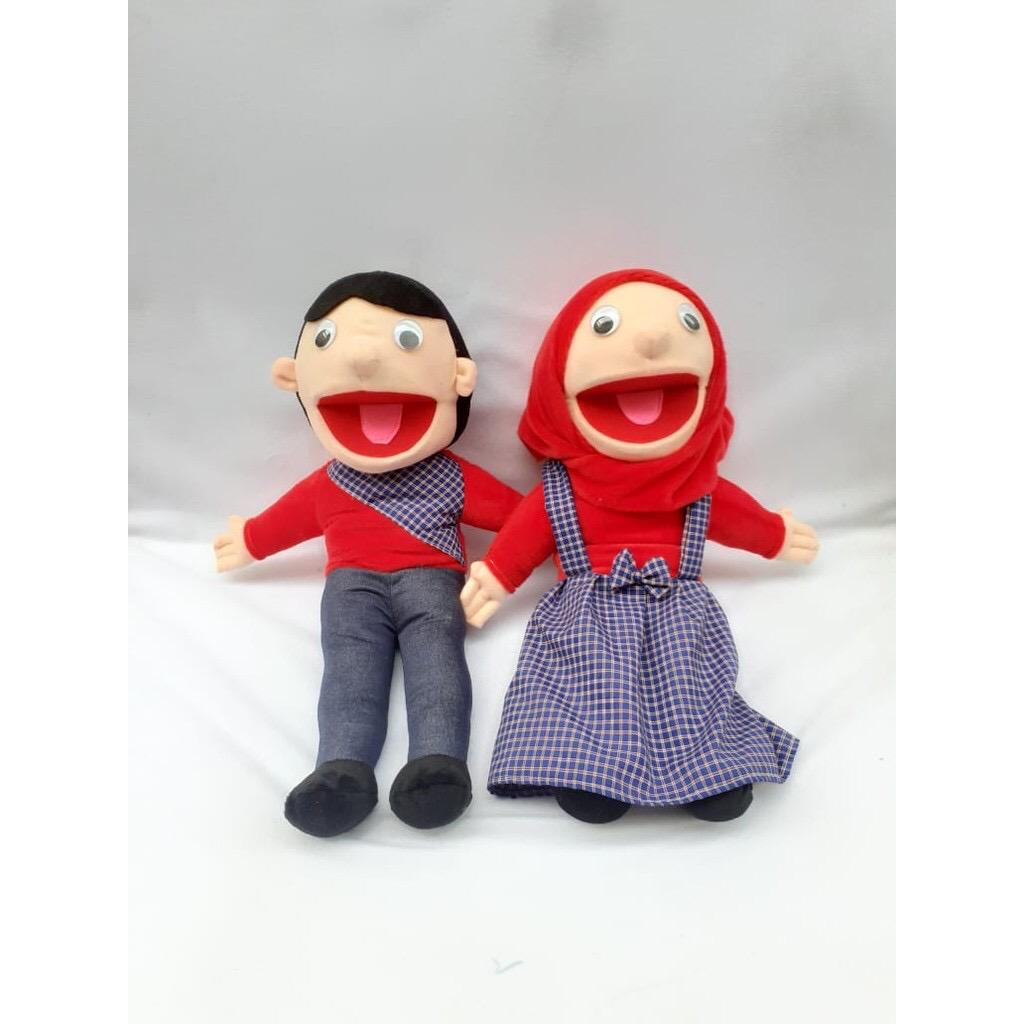 Jual Boneka Tangan Muppet Couple Santri Merah | Hand Puppet | Shopee ...