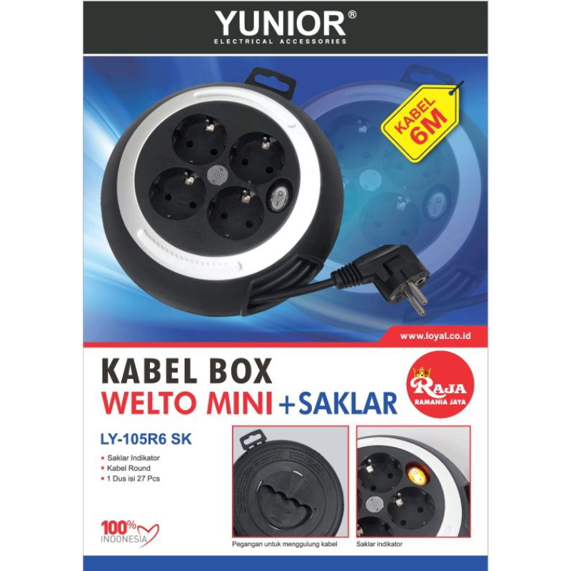 Jual Stop Kontak Kabel Roll/Kabel Box Berkualitas SNI Loyal Yunior ...