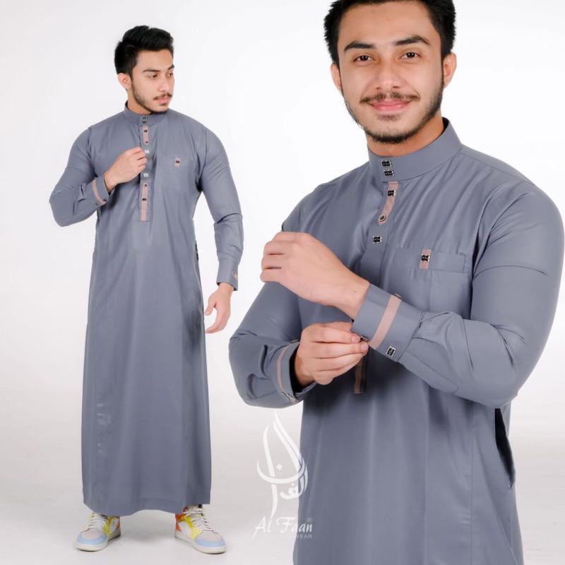 Jual Jubah slimfit pria Gamis pria alfaan jubah gamis muslim pria jubah