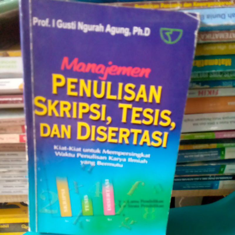 Jual Buku Manajemen Penulisan Skripsi Tesis Dan Disertasi Shopee