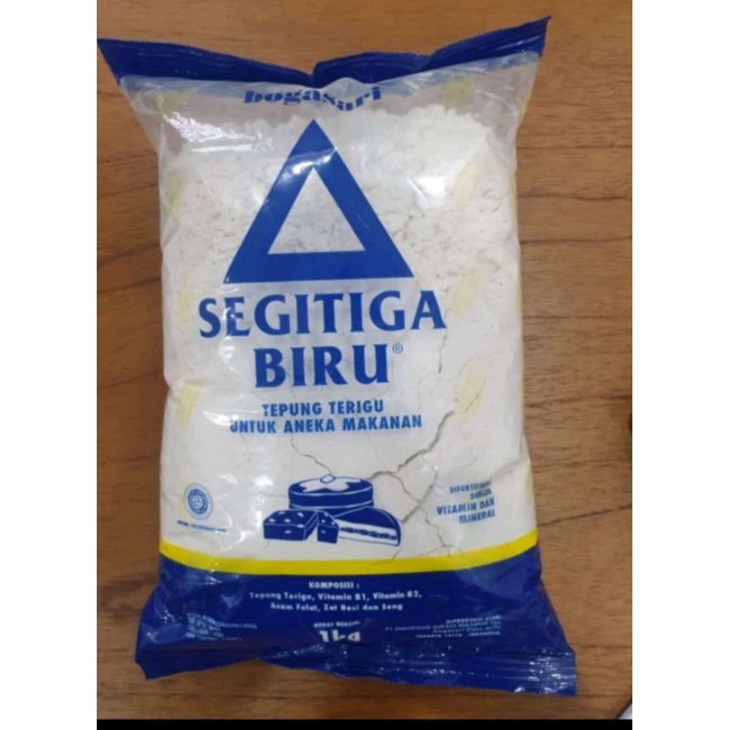 Jual Tepung Terigu Cap Segi Tiga Biru Kemasan 1 Kg | Shopee Indonesia