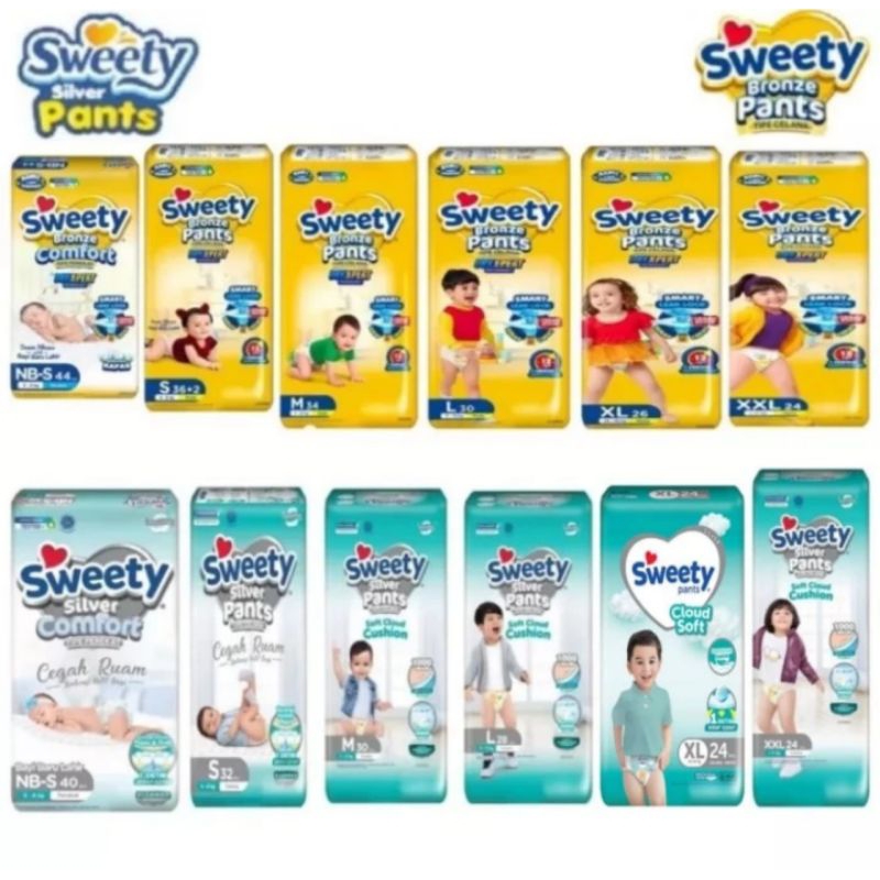 Jual Pampers Sweety pants silver dan Sweety Bronze All size Shopee