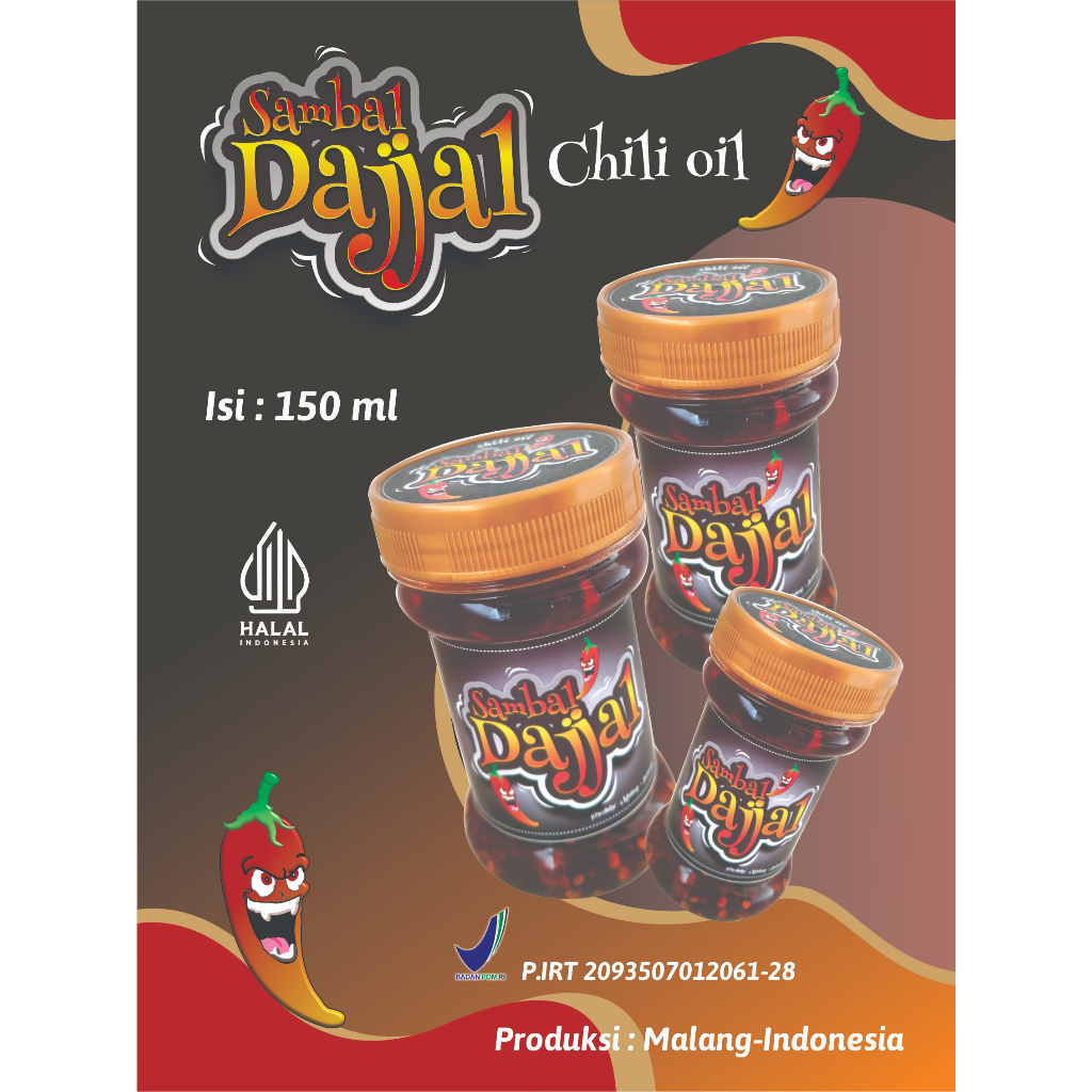 Jual Chili Oil /Sambal DAJJAL/Szechuan Chili oil kemasan 150ml , HALAL,BPOM Shopee Indonesia