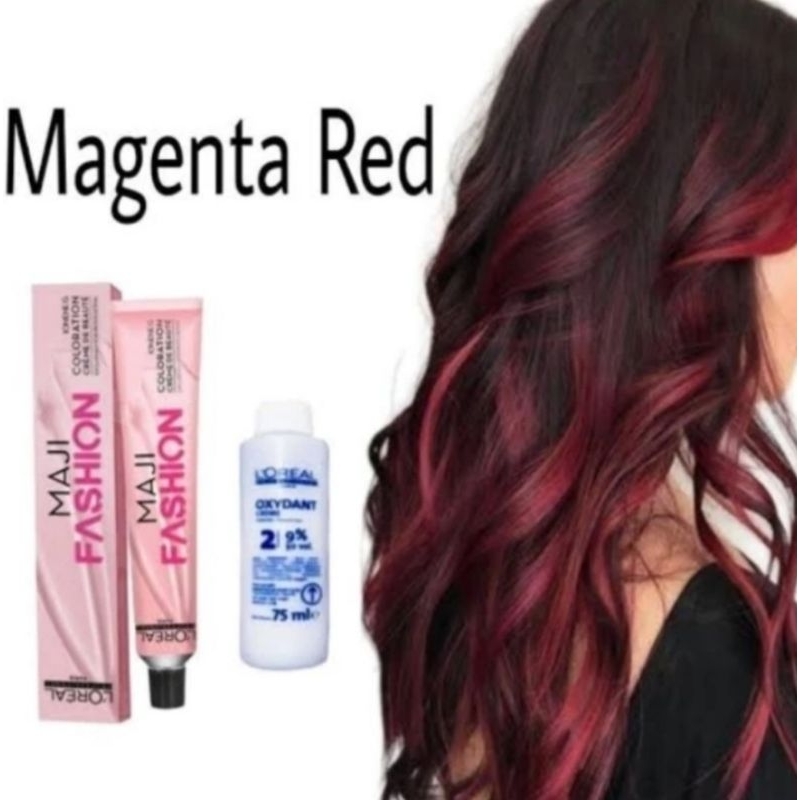 Jual Cat rambut loreal majifashion magenta red Pewarna rambut red ...