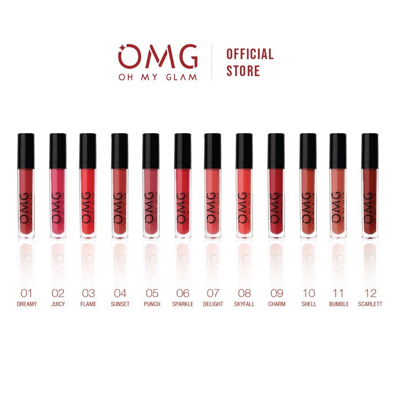 Jual OMG [New Shade/ Selected] Oh My Glam Matte Kiss Lip Cream | Shopee ...