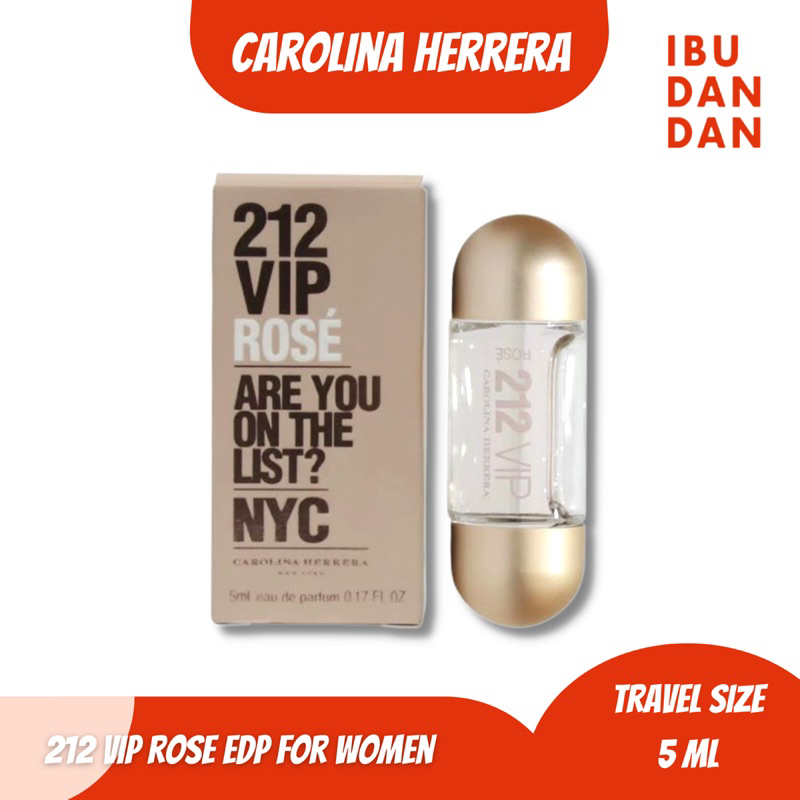Jual Miniature parfum 212 vip rose CH Carolin* Herr** Edp 5ml