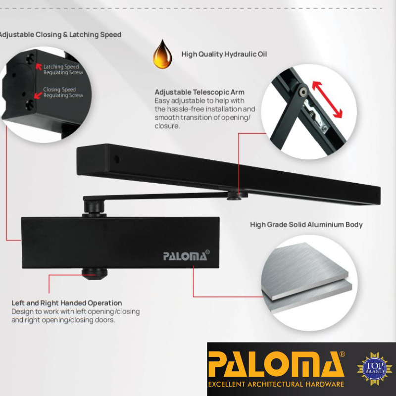 Jual DOOR CLOSER PALOMA 925-SLIDING ARM DCP 412 PENUTUP PINTU OTOMATIS ...