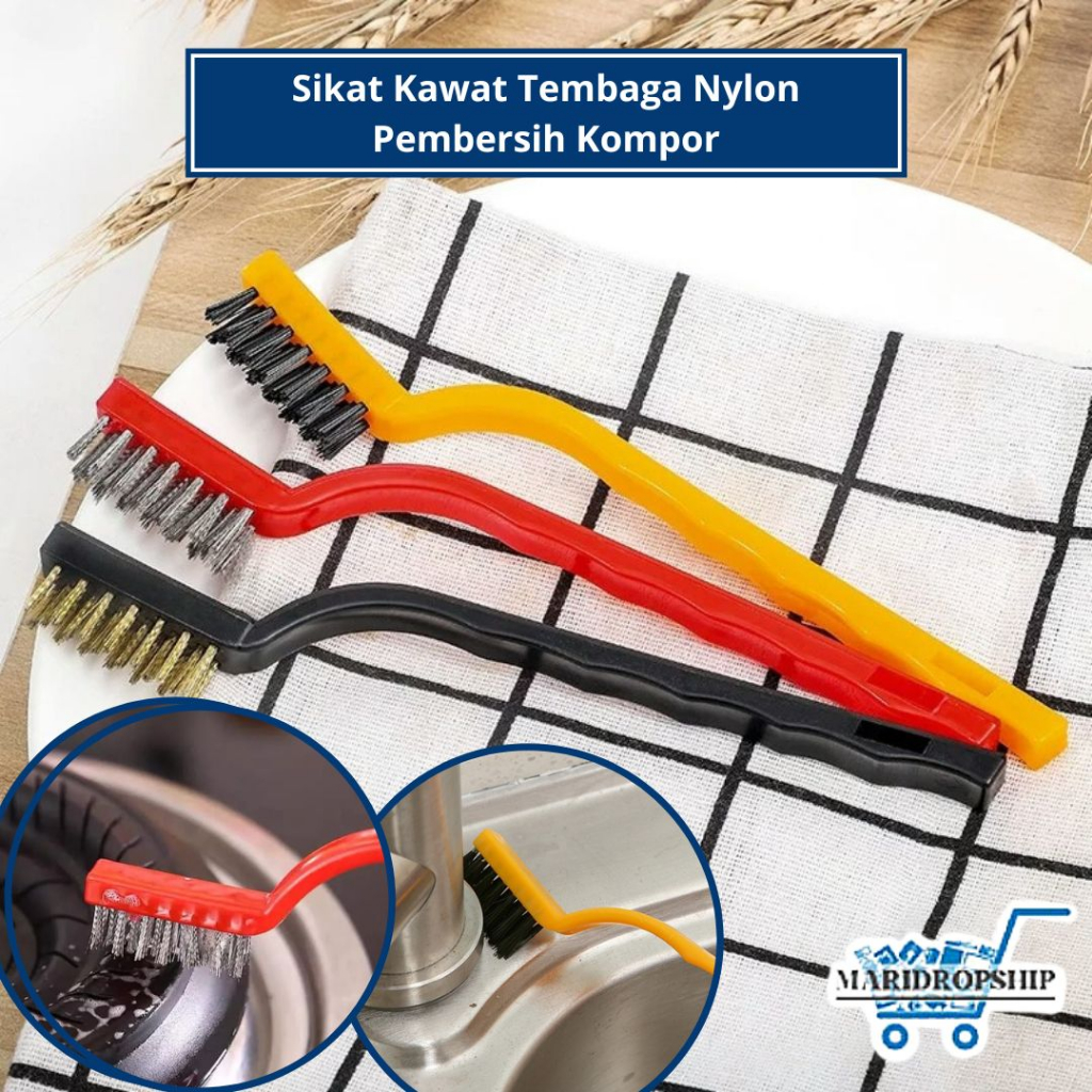 Jual Sikat Kawat 3 In 1 Sikat Kompor Set Sikat Kawat Tembaga Nylon