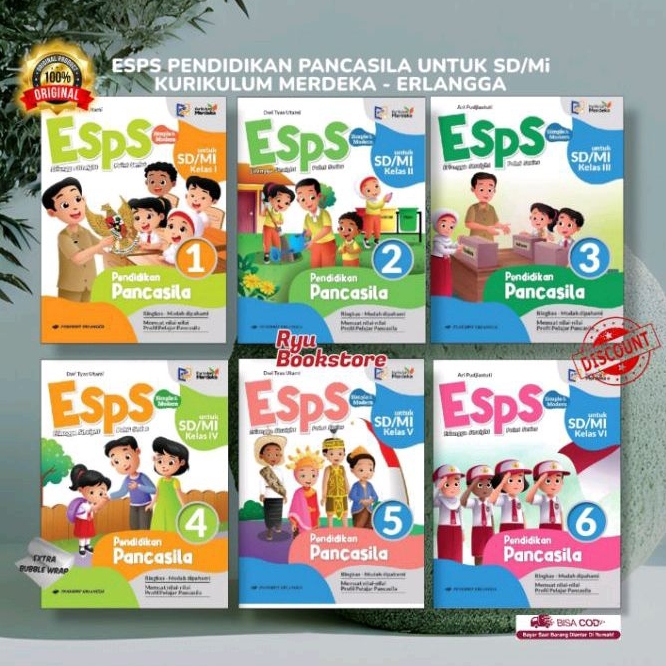 Jual ESPS Pendidikan Pancasila Kelas 1,2,3,4,5,6 SD/MI Kurikulum ...