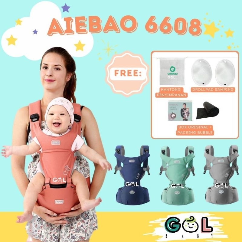 Jual aiebao Gendongan Bayi Baby Carrier Hipseat Hip Seat Carrier Aiebao