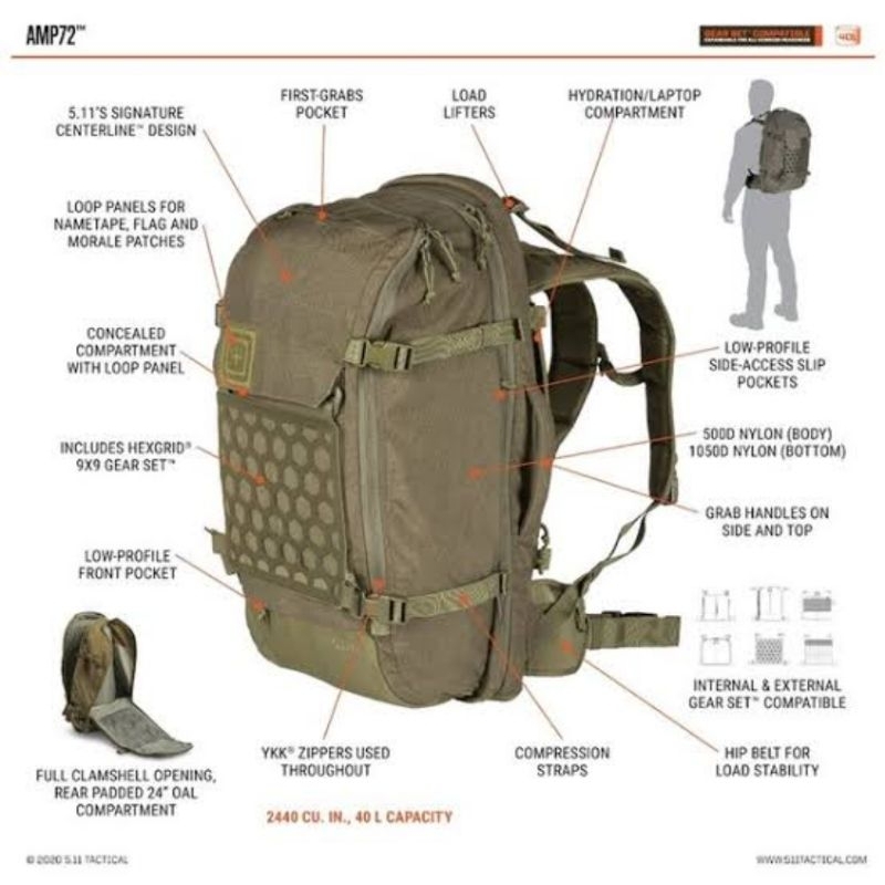 Jual AMP72 TAS TACTICAL BACPACK 40L 604578 Shopee Indonesia