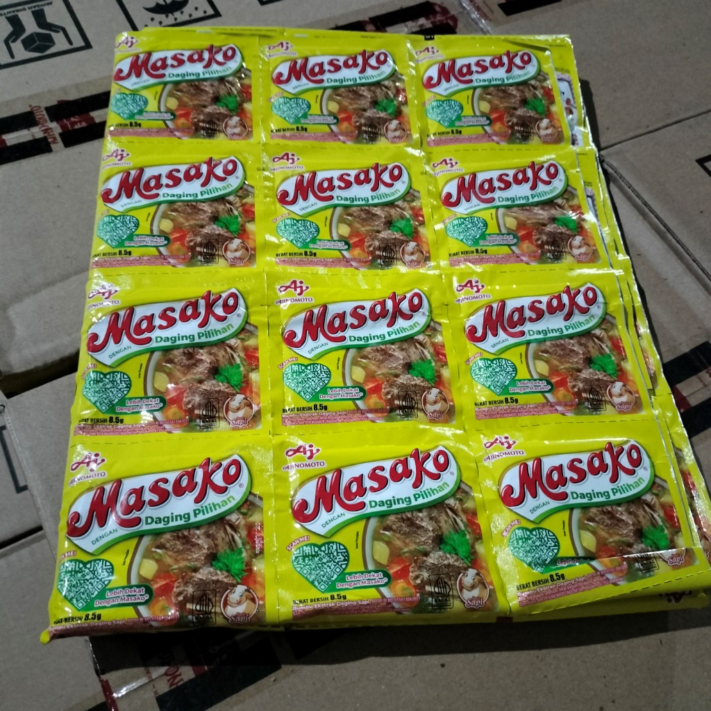 Jual MASAKO RENCENG PENYEDAP RASA SAPI / AYAM KEMASAN 8,5GR | Shopee ...